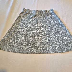 Sky And Sparrow Sage Green Floral A-Line Mini Skirt, Size XS
